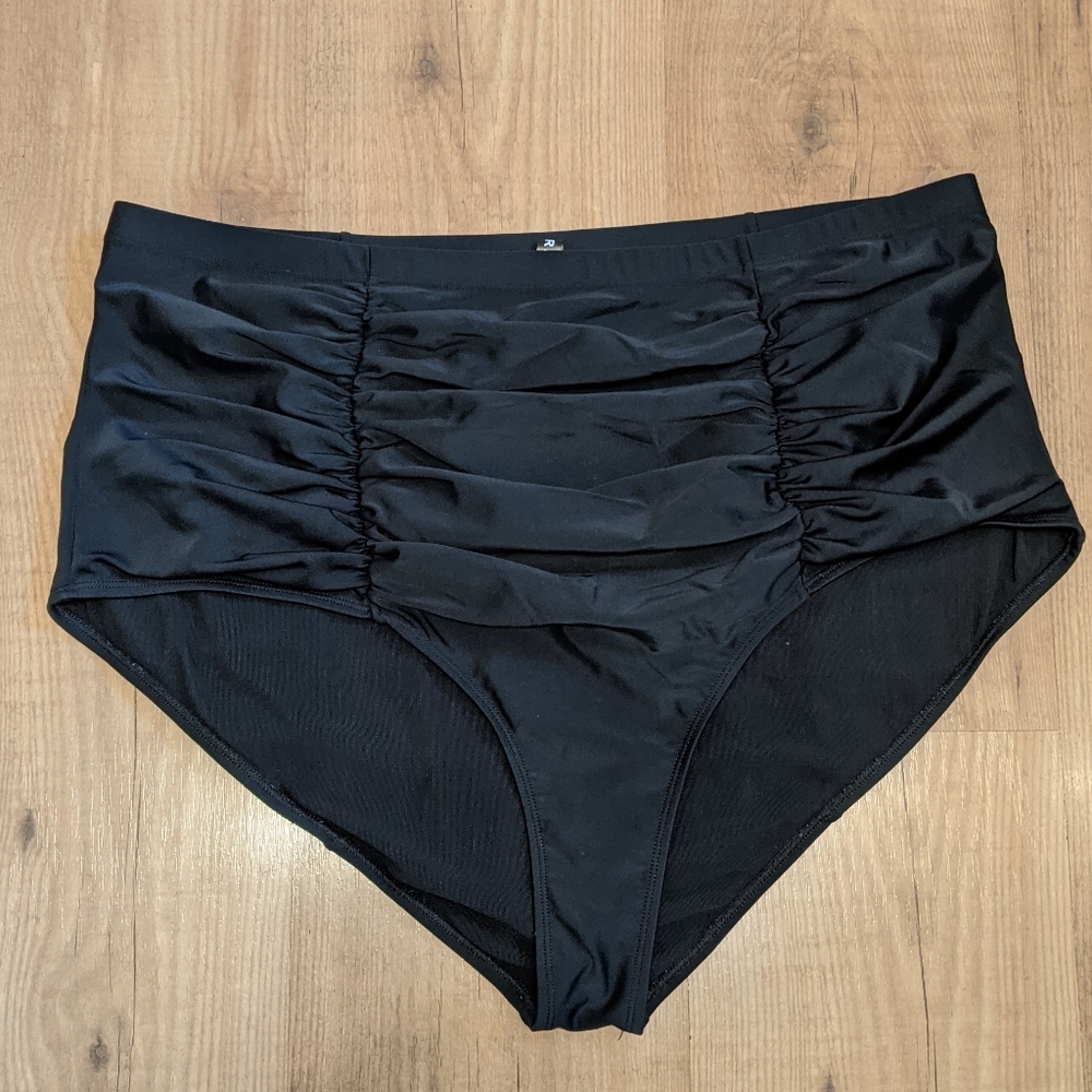 Torrid Black High Waist Bikini Swim Bottom 3